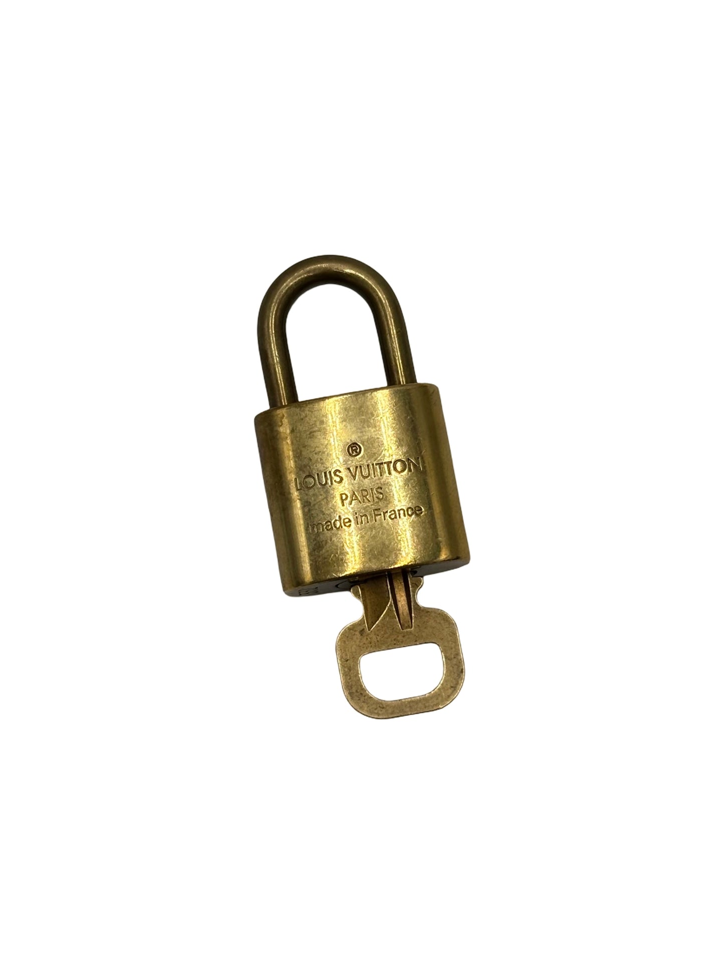 Louis Vuitton Padlock and Key Logo Metal, Gold, Metal, Charm