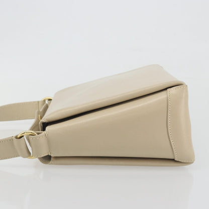 Gucci Vintage Convertible Box Leather, Beige, Leather, Handbag