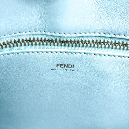 Fendi DotCom Convertible Satchel Leather, Gray, Leather, Handbag