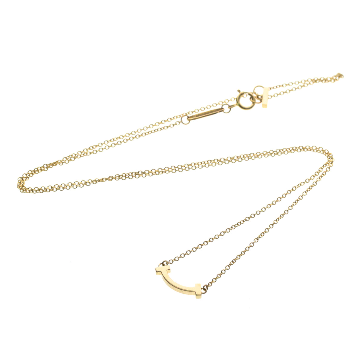 Tiffany & Co. T Smile Pendant 18K Rose Gold, Gold, Pink Gold, Necklace
