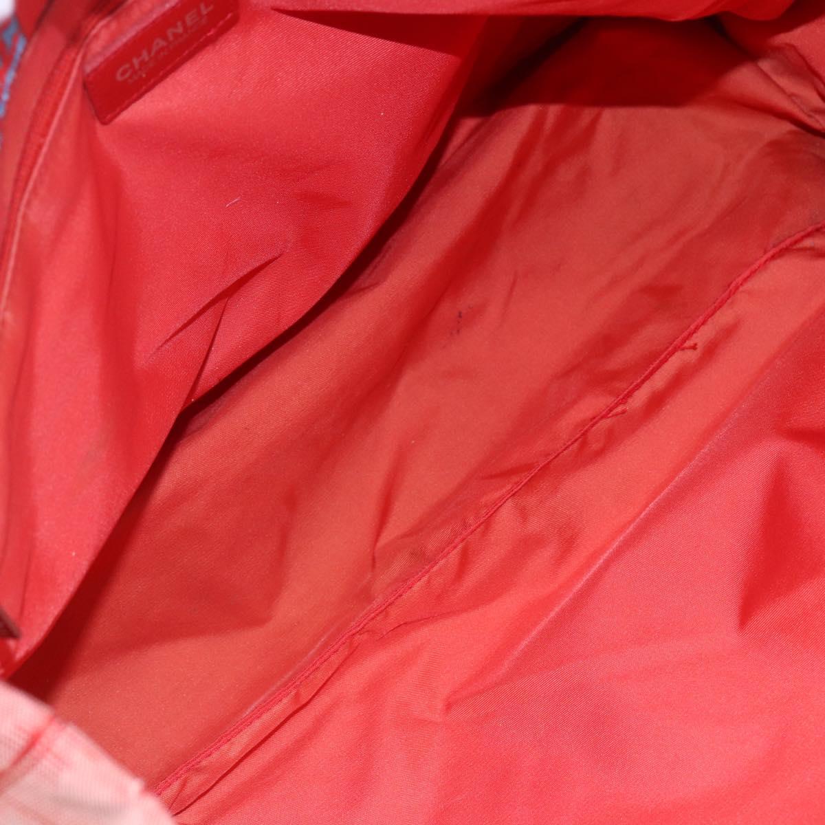 Chanel Travel Line Tote Nylon, RED, NYLON, Tote bag