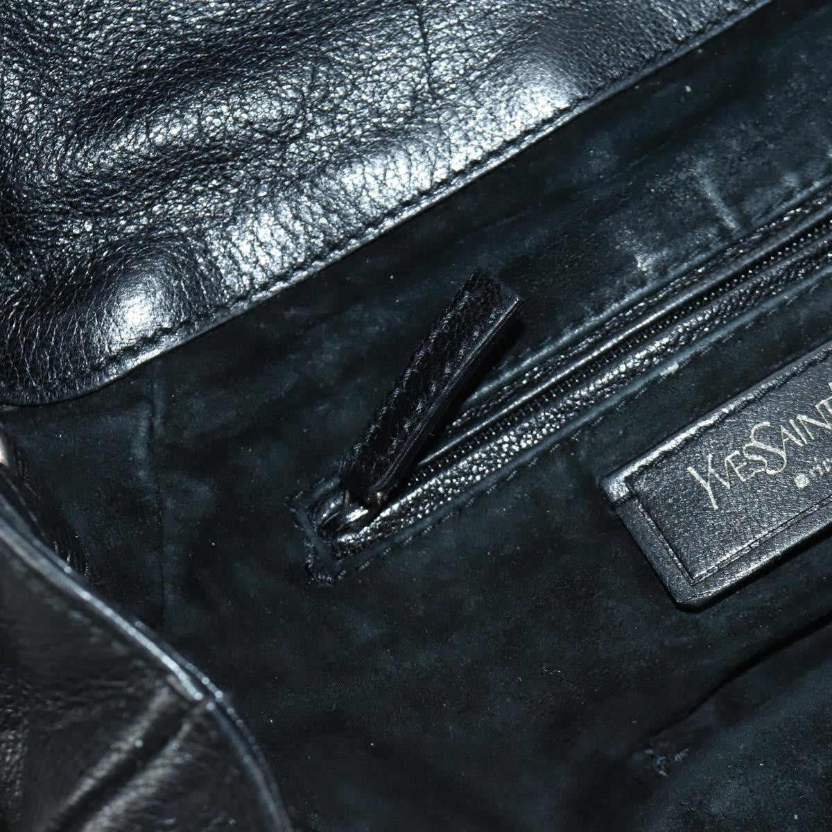 Saint Laurent Vintage Shoulder bag Leather, Black, Leather, Shoulder Bag
