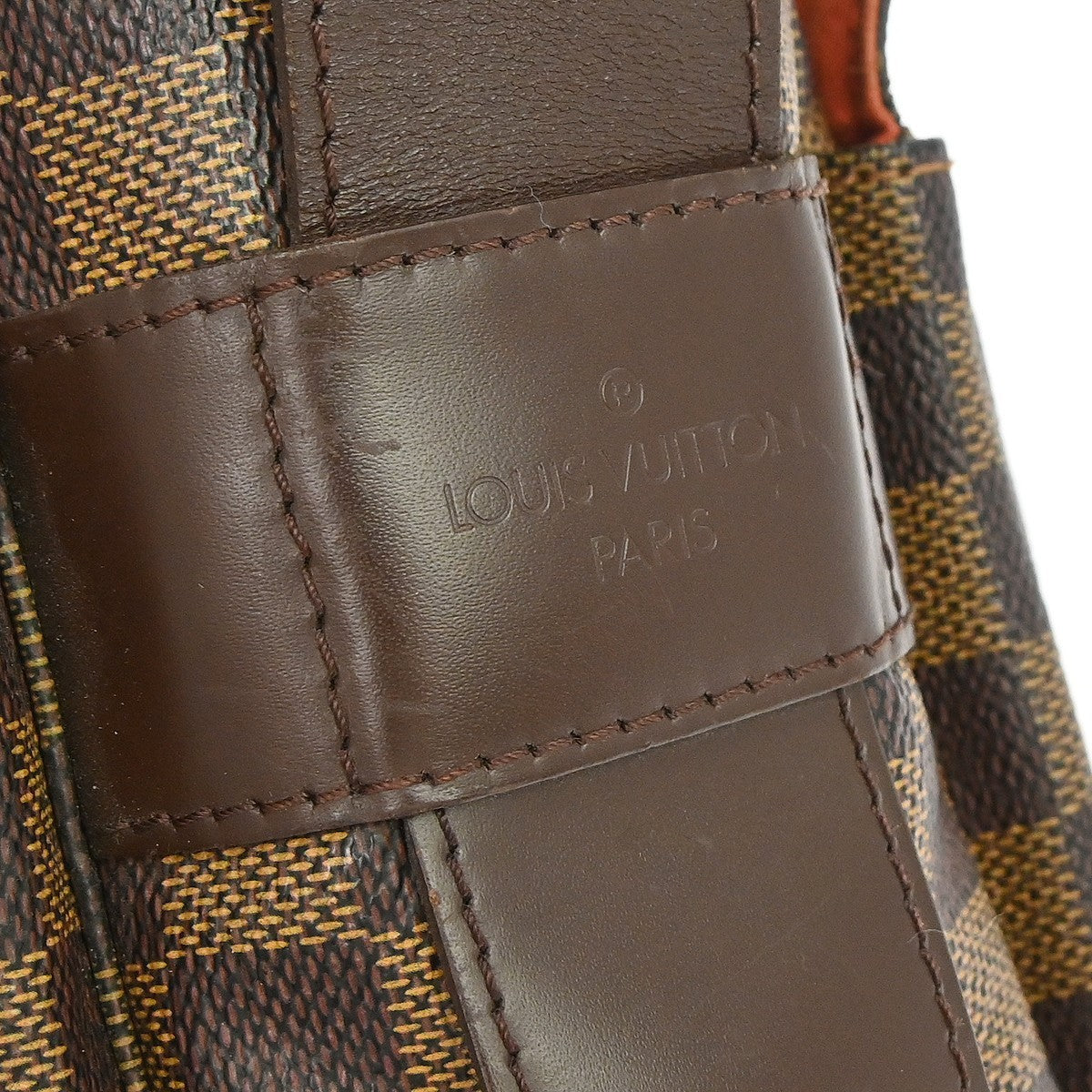 Louis Vuitton Naviglio Damier, Brown, Canvas, Shoulder Bag