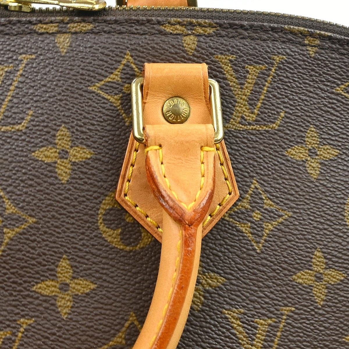 Louis Vuitton Alma Monogram, Brown, Canvas, Handbag