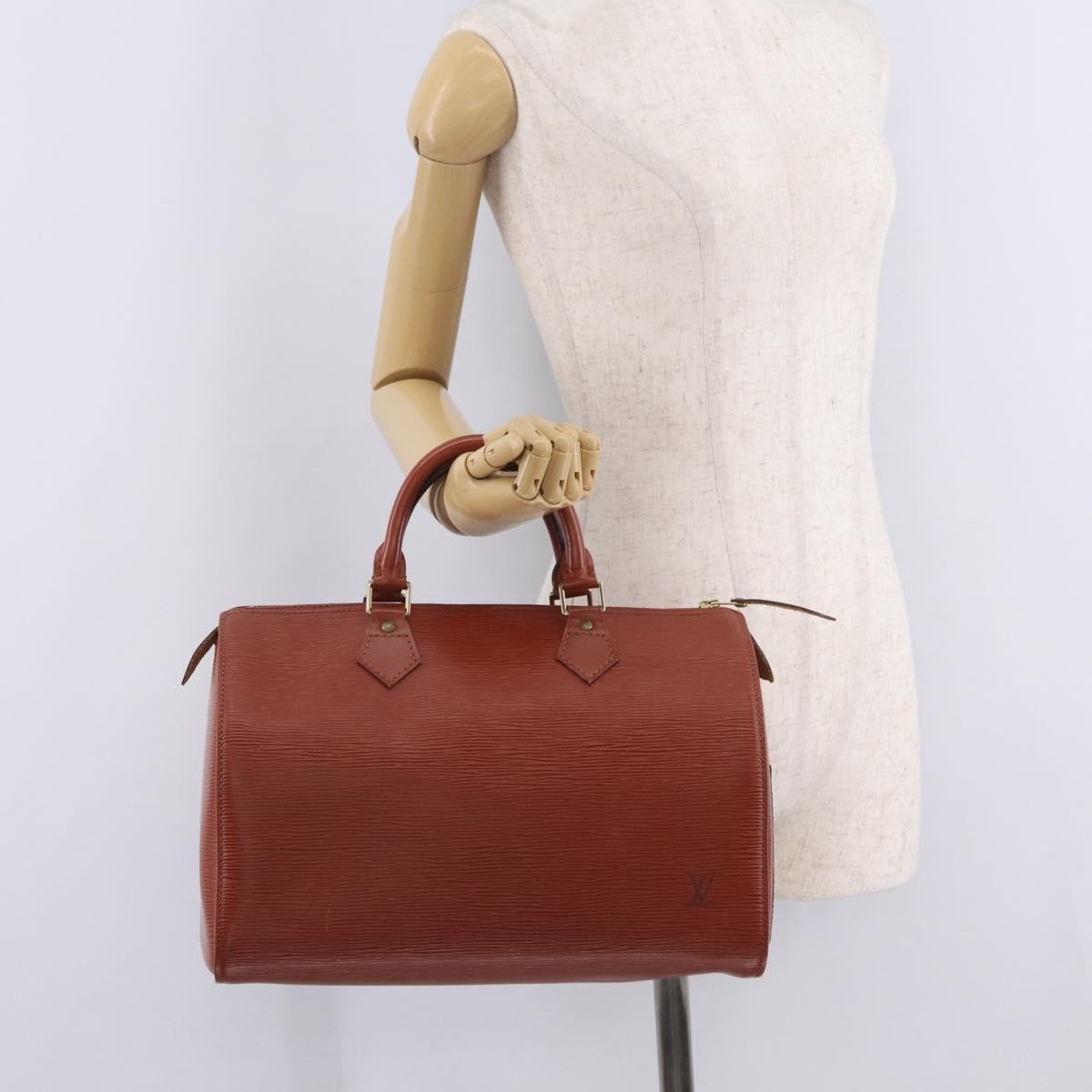 Louis Vuitton Speedy Epi Leather, Brown, Leather, Handbag