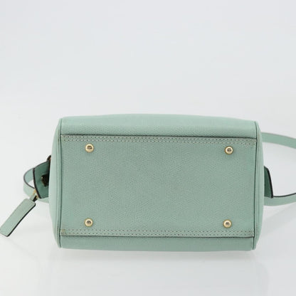 Celine Vintage Leather, Blue, Leather, Handbag