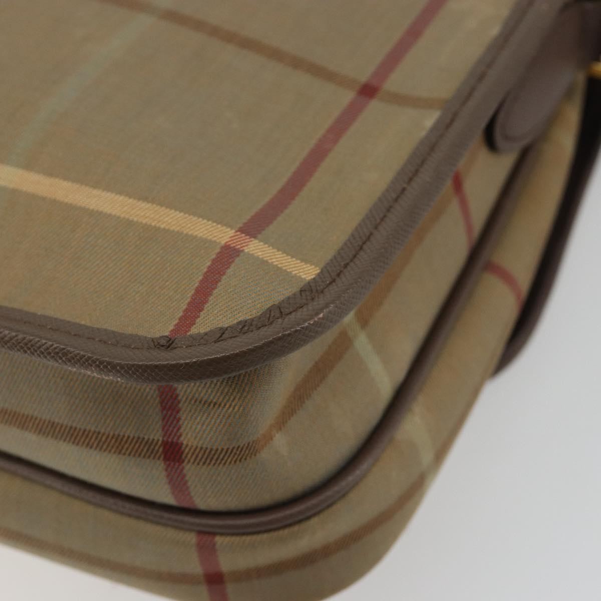 Burberry Nova Check Canvas and Leather, Brown, Canvas, Handbag