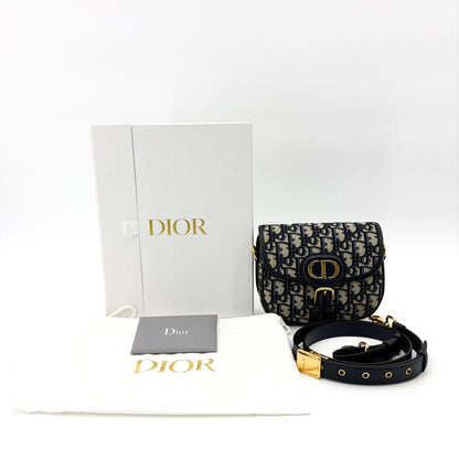 Christian Dior Bobby Flap Oblique Canvas, Beige, Canvas, Handbag