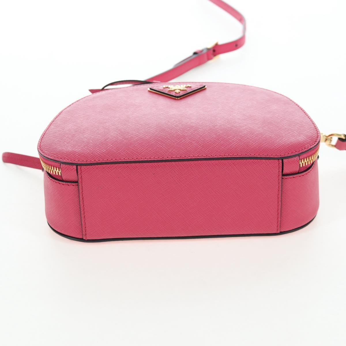 Prada Odette Top Handle Saffiano Leather, Pink, Leather, Handbag