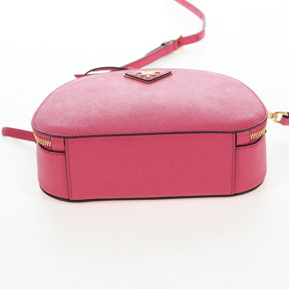 Prada Odette Top Handle Saffiano Leather, Pink, Leather, Handbag