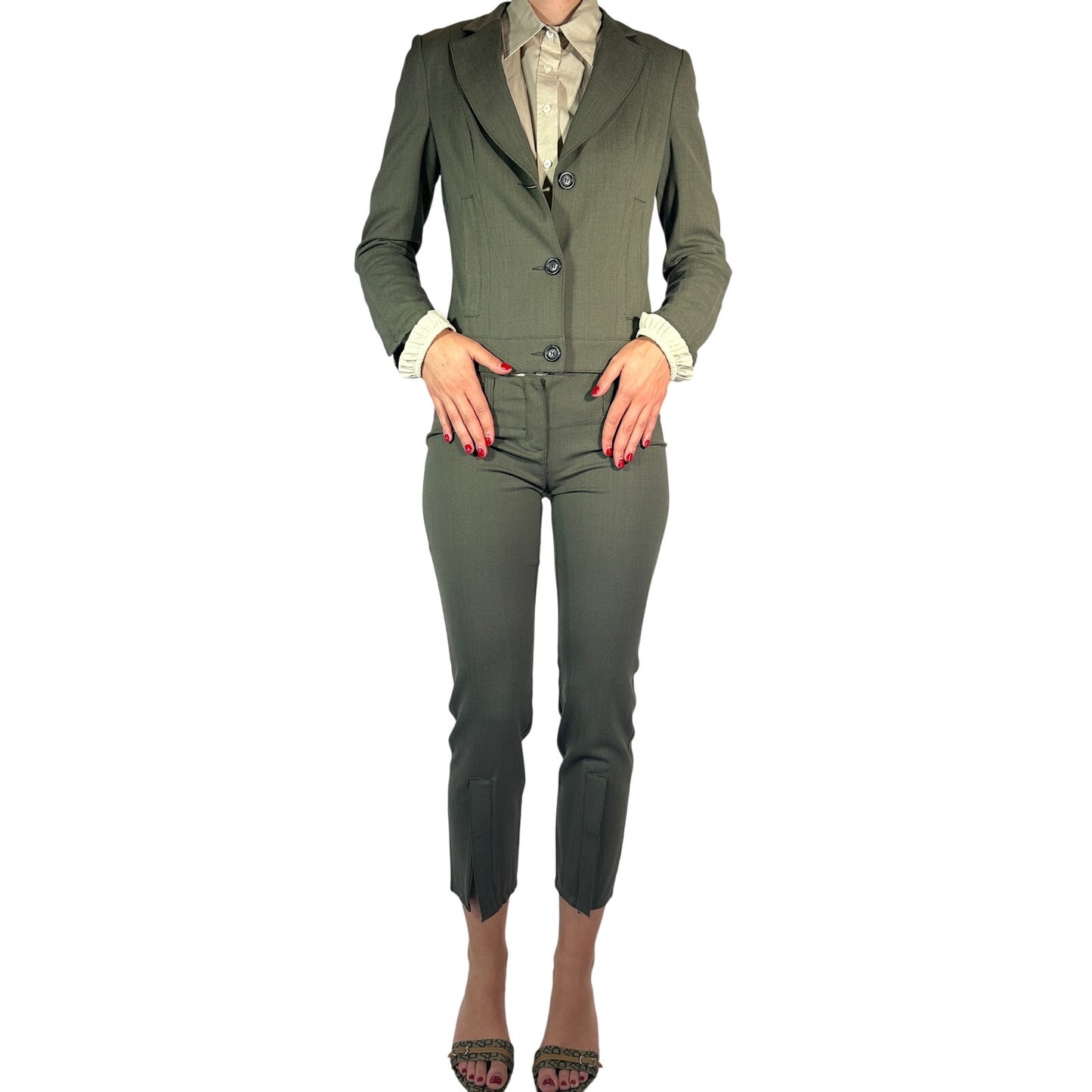 Moschino Stretch Wool 2 PC Suit Set