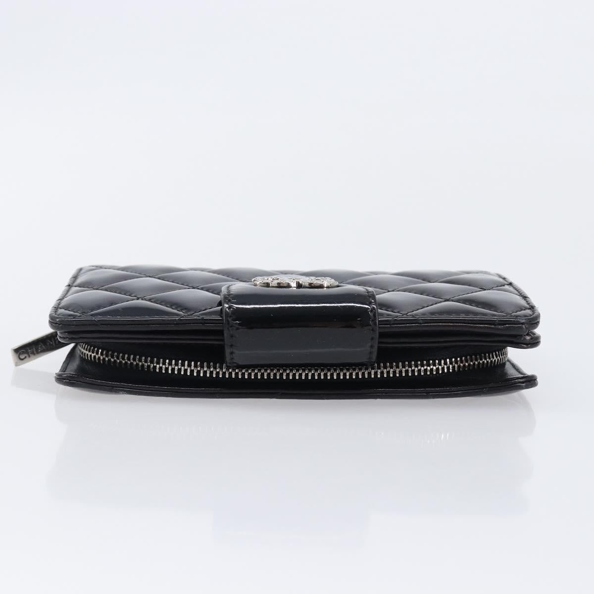 Chanel Brilliant CC French Quilted Patent, Black, Patent Leather, Wallet