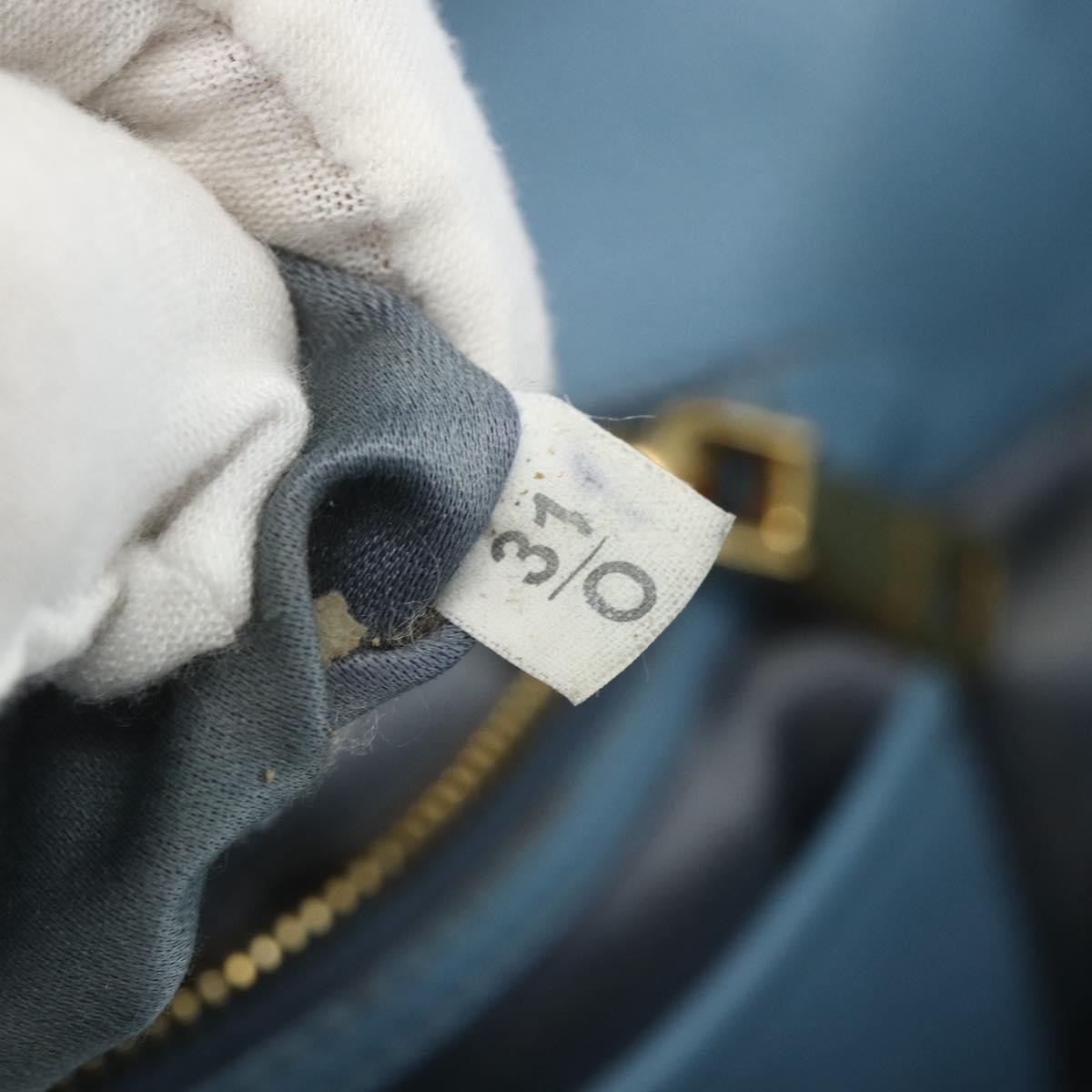 Miu Miu Madras Convertible Lock Leather, Blue, Leather, Tote Bag