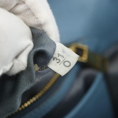 Miu Miu Madras Convertible Lock Leather, Blue, Leather, Tote Bag