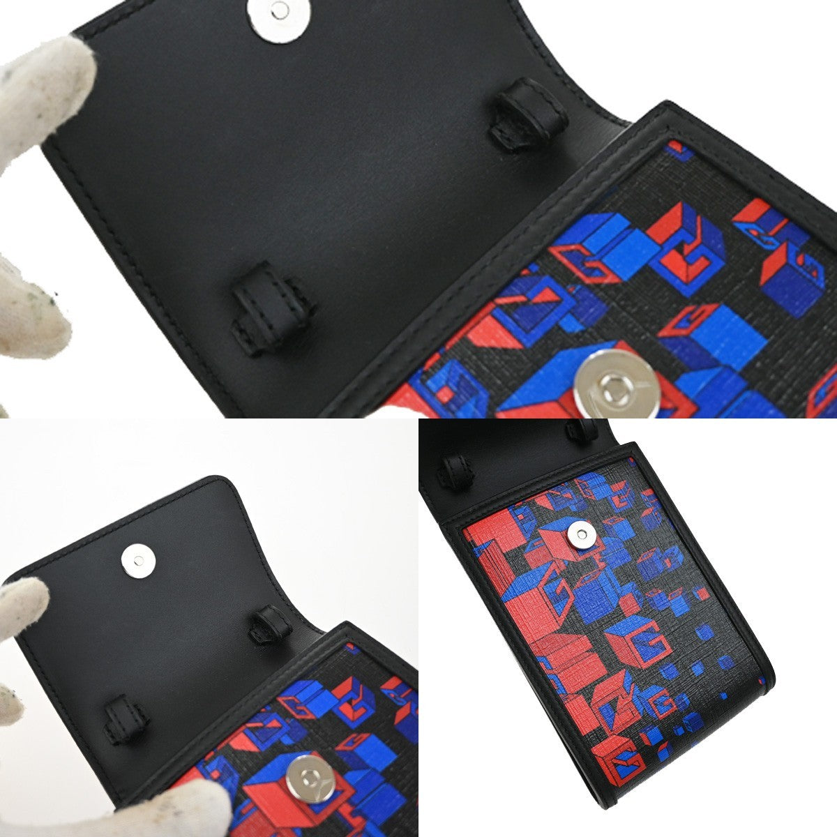 Gucci Flap Printed Coated Canvas, Multicolour, Leather, Crossbody Bag