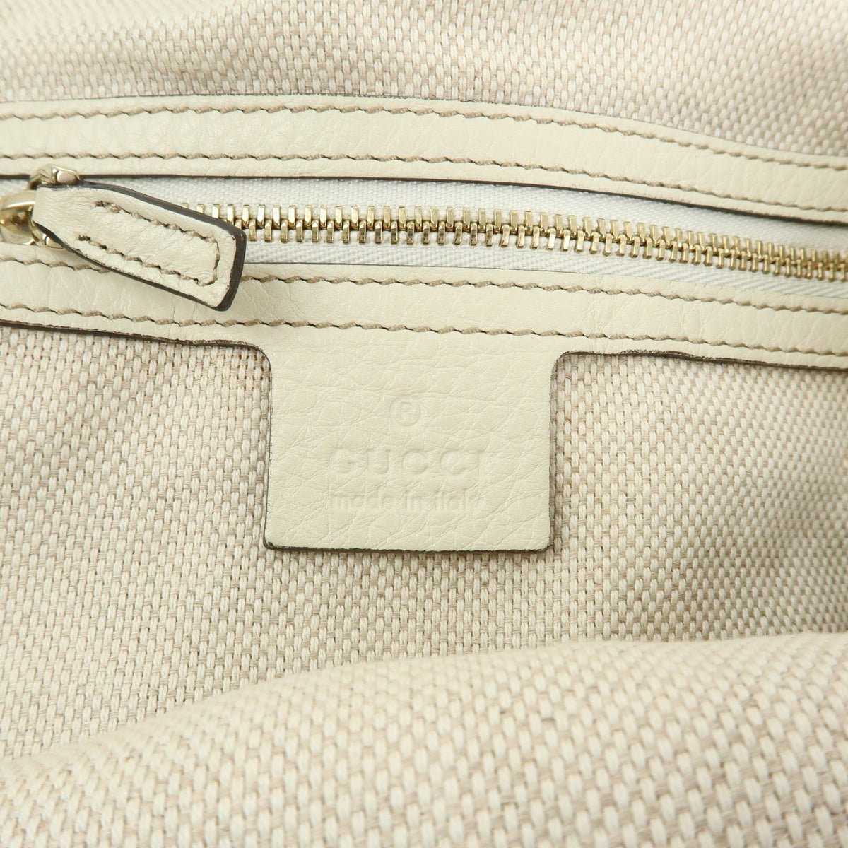 Gucci Soho Leather, Beige, Leather, Shoulder Bag