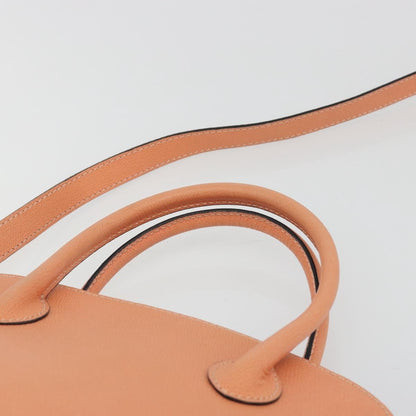 Celine Vintage Convertible Bowler Leather, Orange, Leather, Handbag