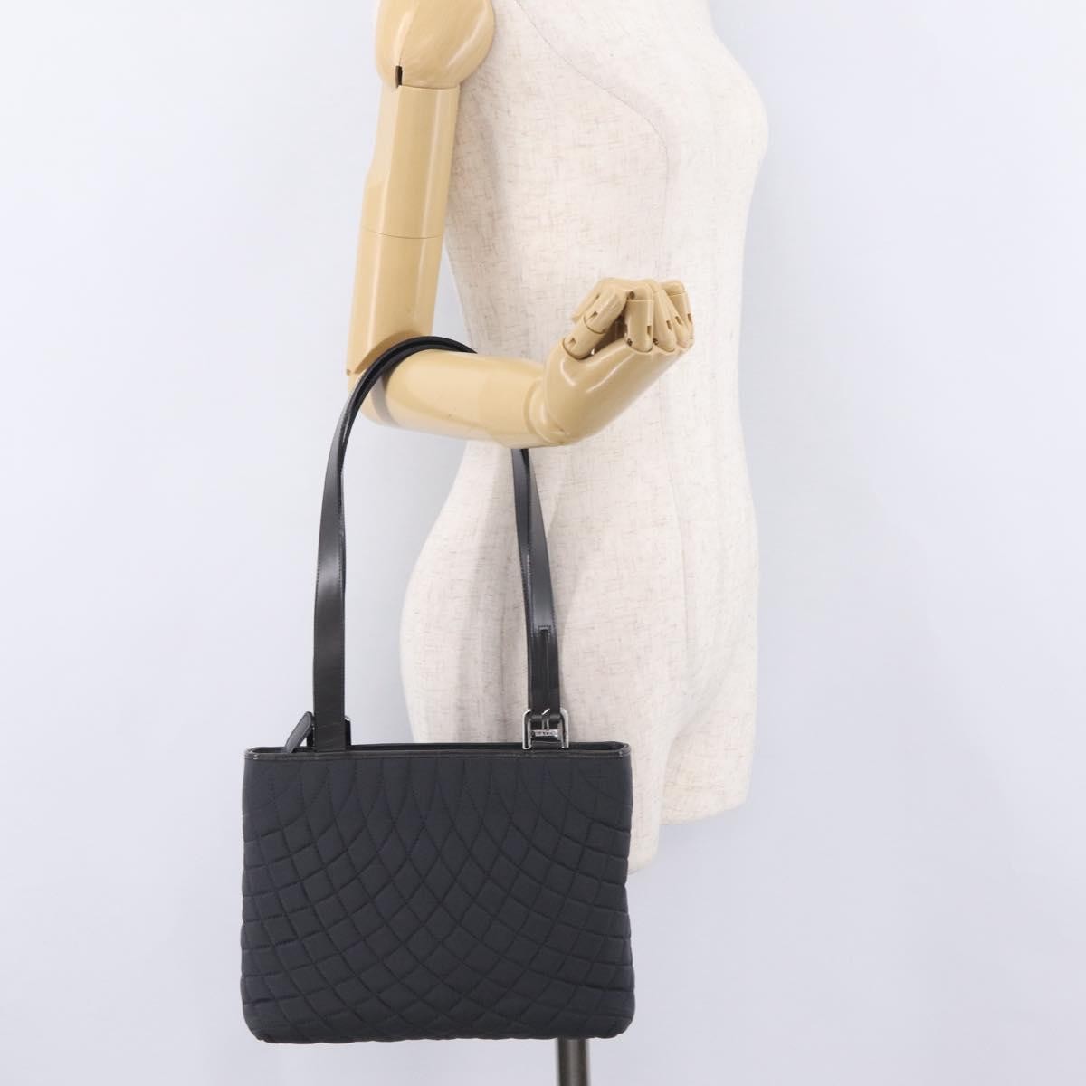 Bally Handbag Quilted Nylon, Black, Nylon, Handbag