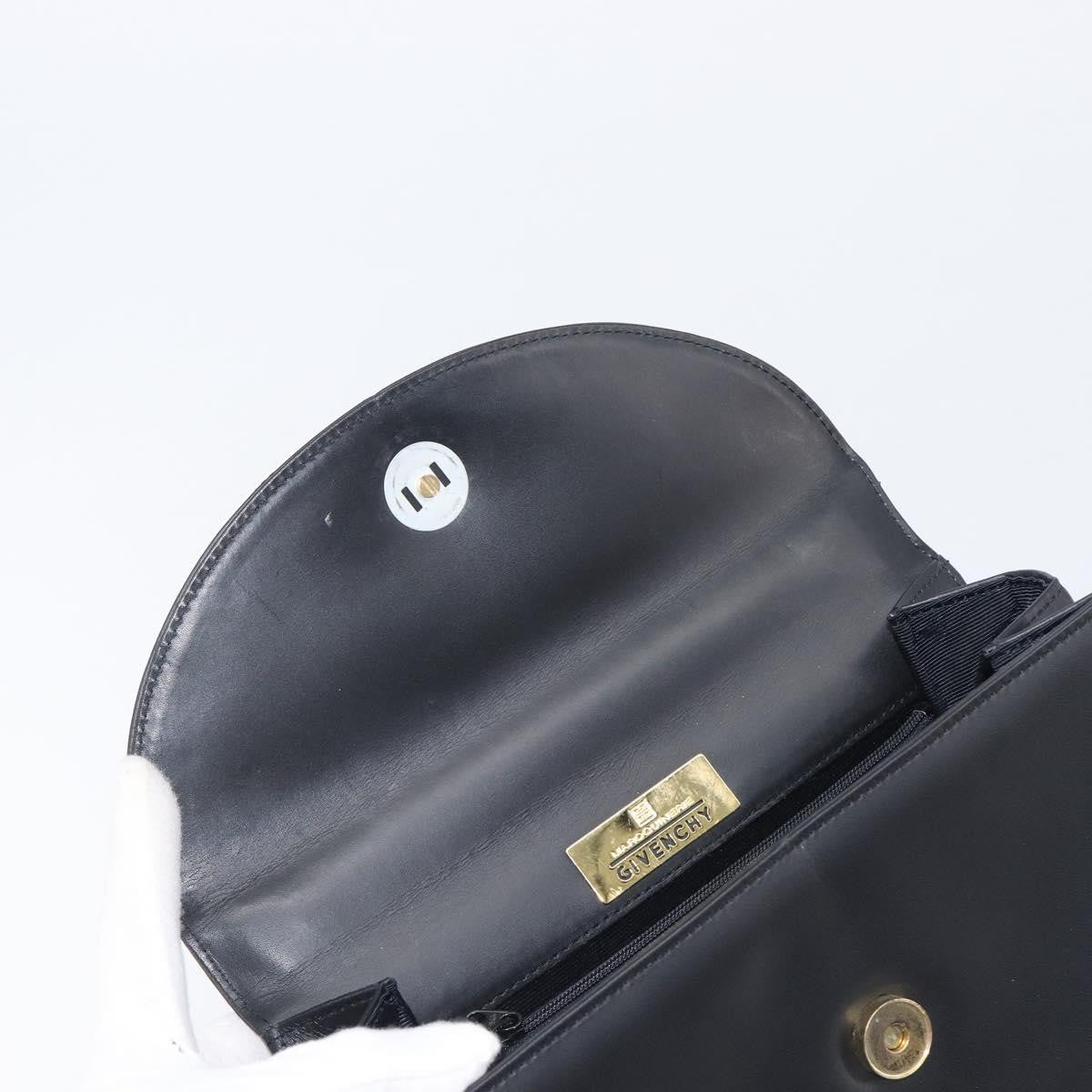 Valentino Garavani Top Handle Flap Leather, Black, Leather, Handbag