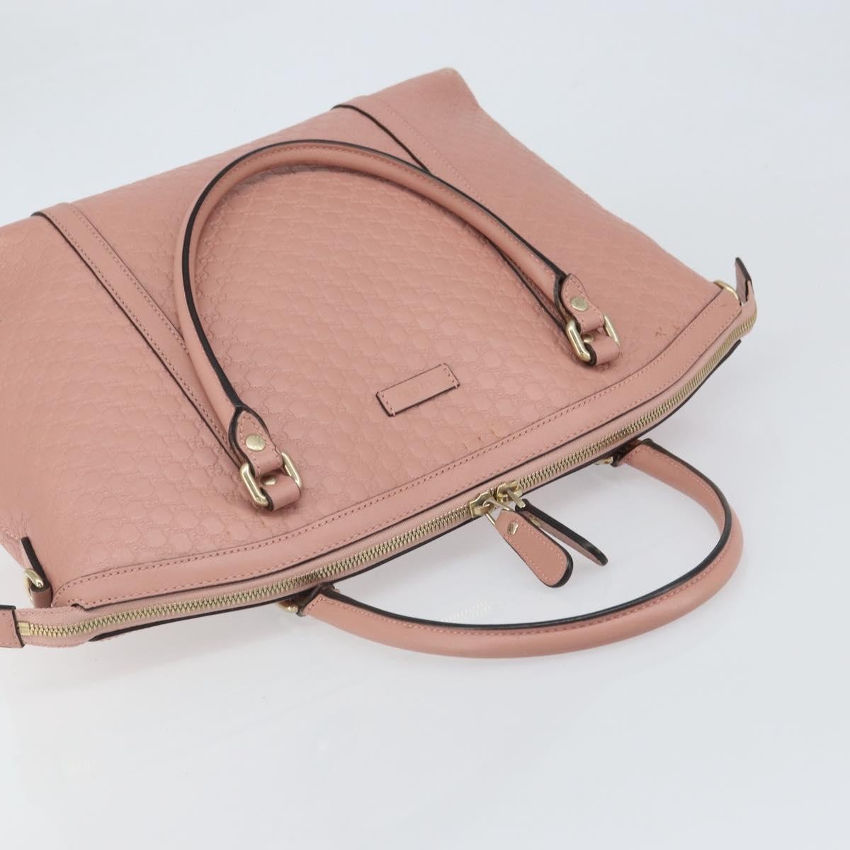 Gucci Britt Convertible Dome Satchel Microguccissima Leather, Pink, Leather, Tote Bag