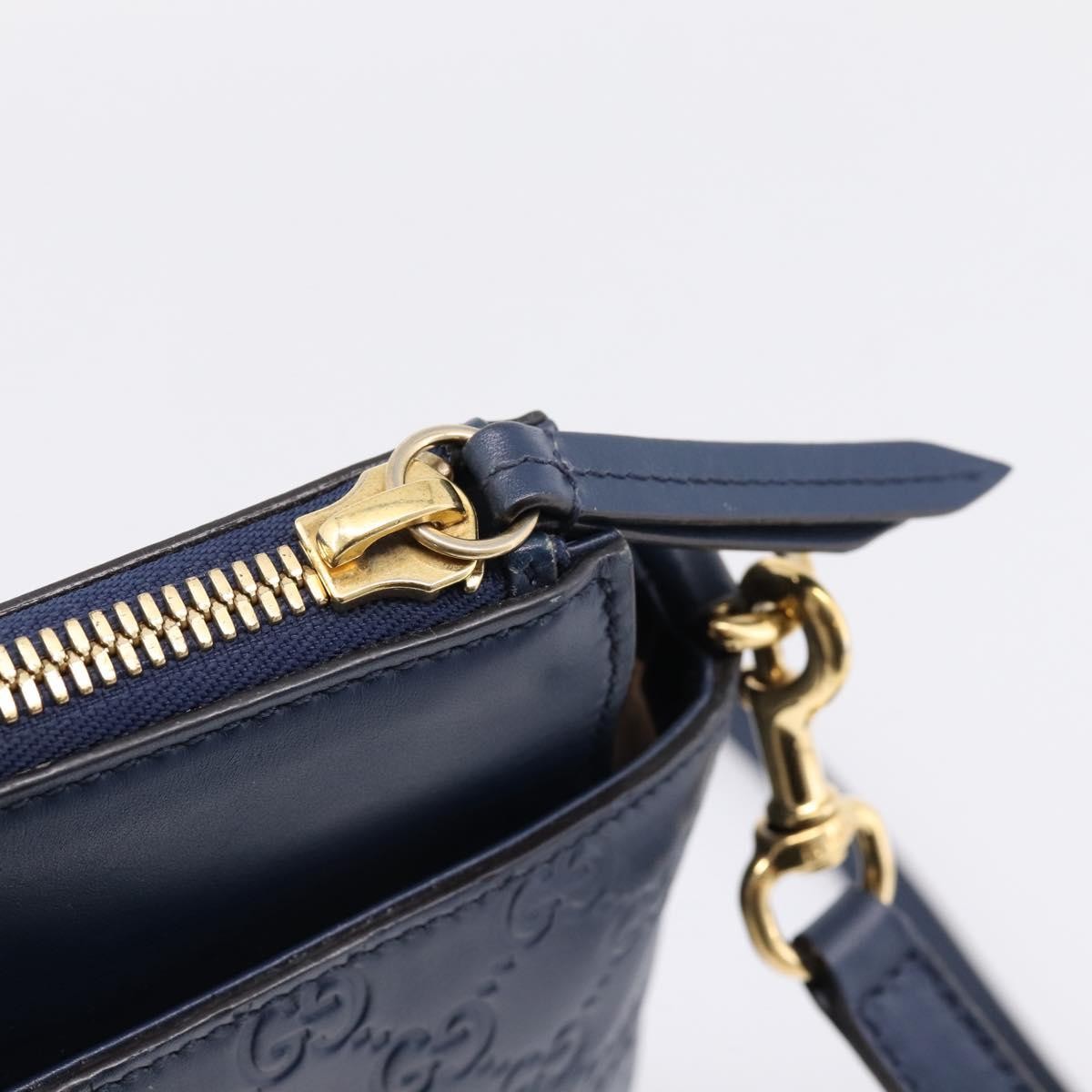 Gucci Linea A Convertible Guccissima Leather, Navy, Leather, Tote Bag