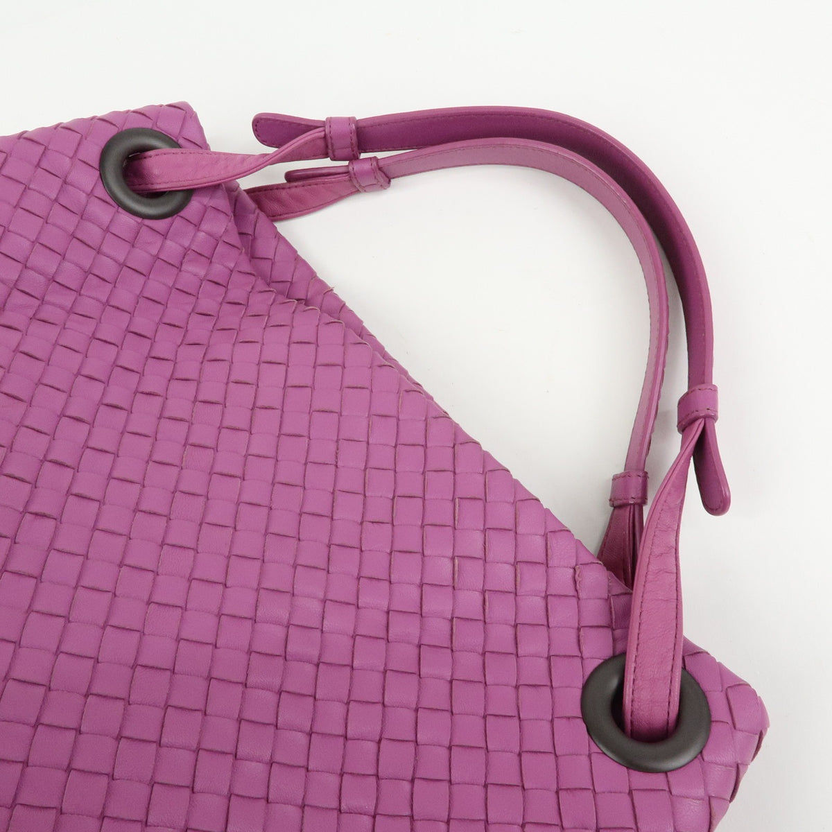 Bottega Veneta Garda Intrecciato Nappa, Purple, Leather, Handbag