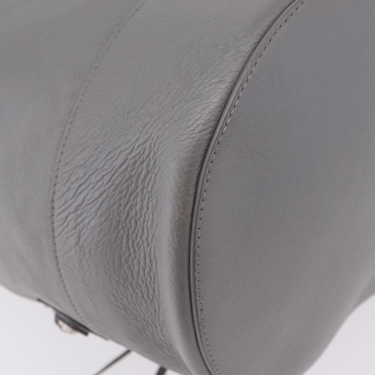 Balenciaga Papier Drop Bucket Leather, Silver, Leather, Handbag