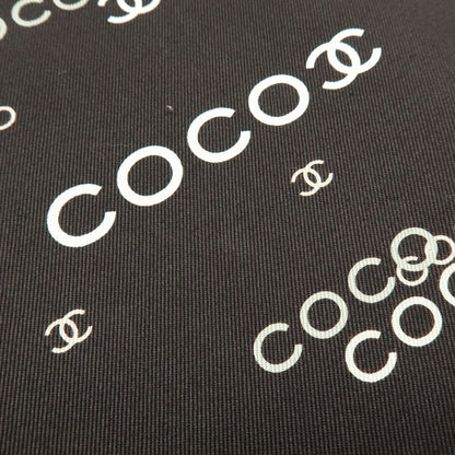Chanel Vintage Coco Chain Shopping Printed Canvas, Black, Canvas, Tote Bag