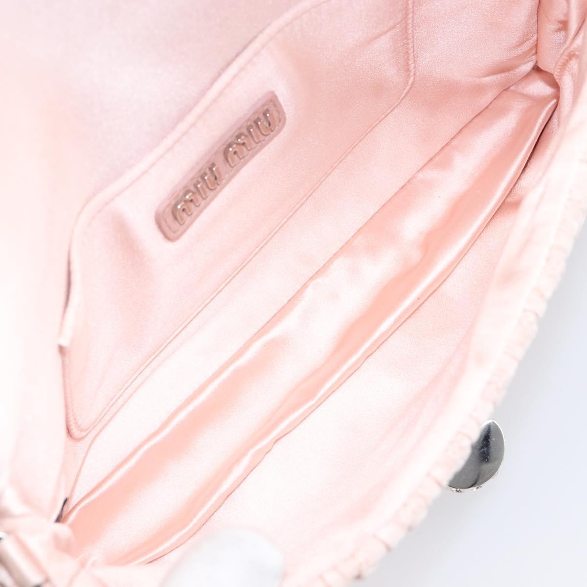 Miu Miu Crystal Full Flap Printed Calf Hair and Matelasse Leather, Pink, Satin, Shoulder Bag