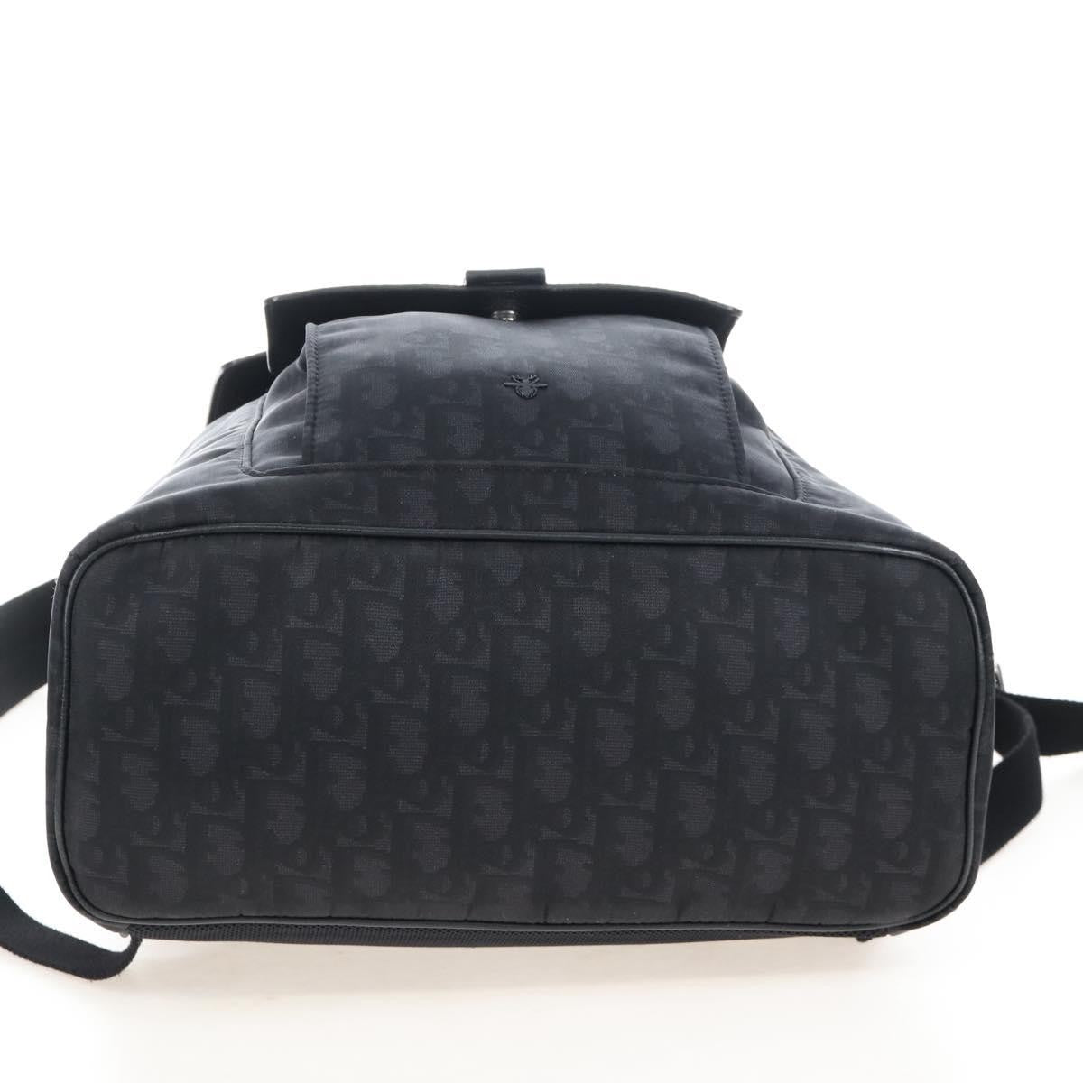 Christian Dior Motion Oblique Canvas with Leather, Black, Canvas, Backpack