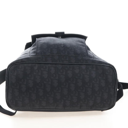 Christian Dior Motion Oblique Canvas with Leather, Black, Canvas, Backpack