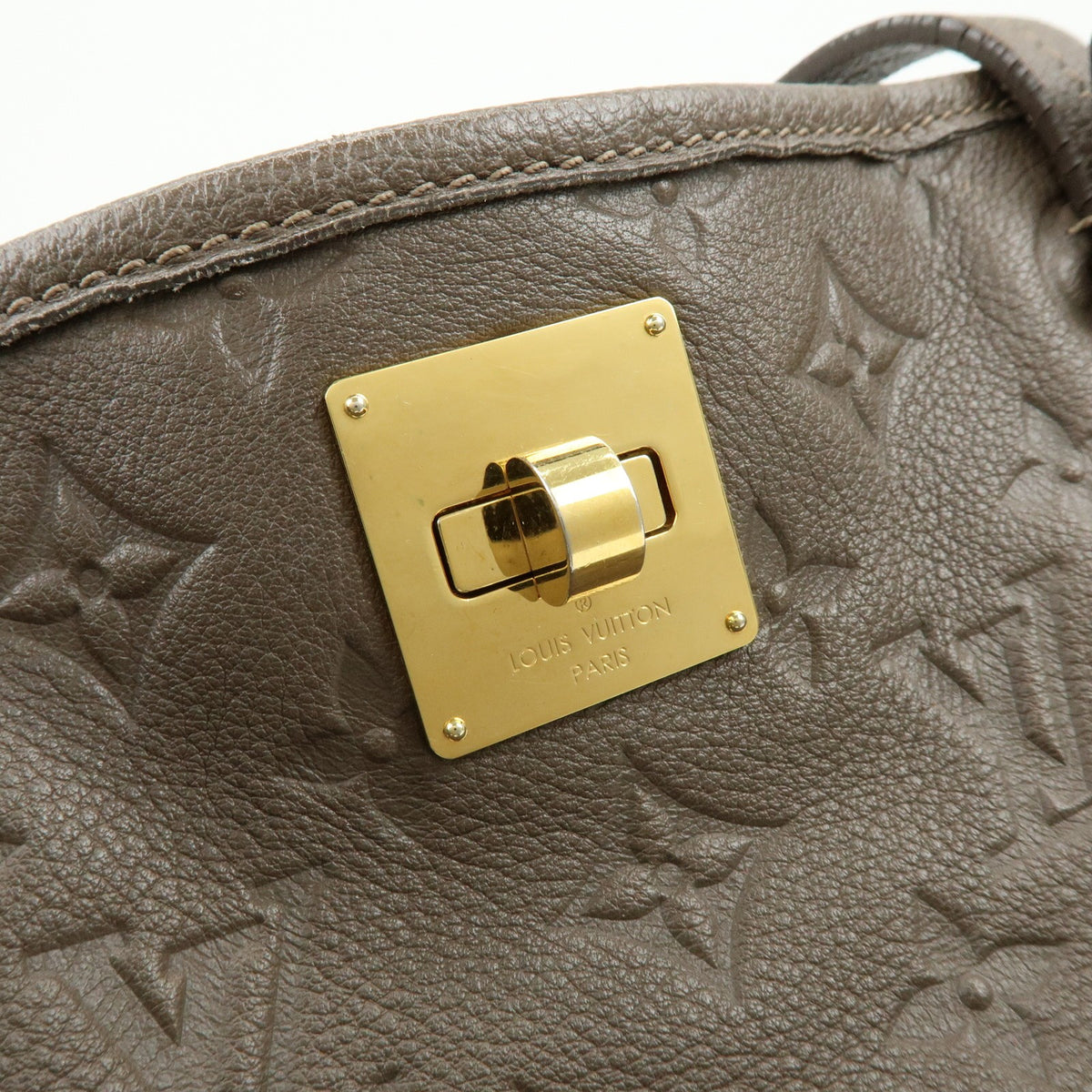 Louis Vuitton Citadine Monogram Empreinte Leather, Brown, Leather, Handbag