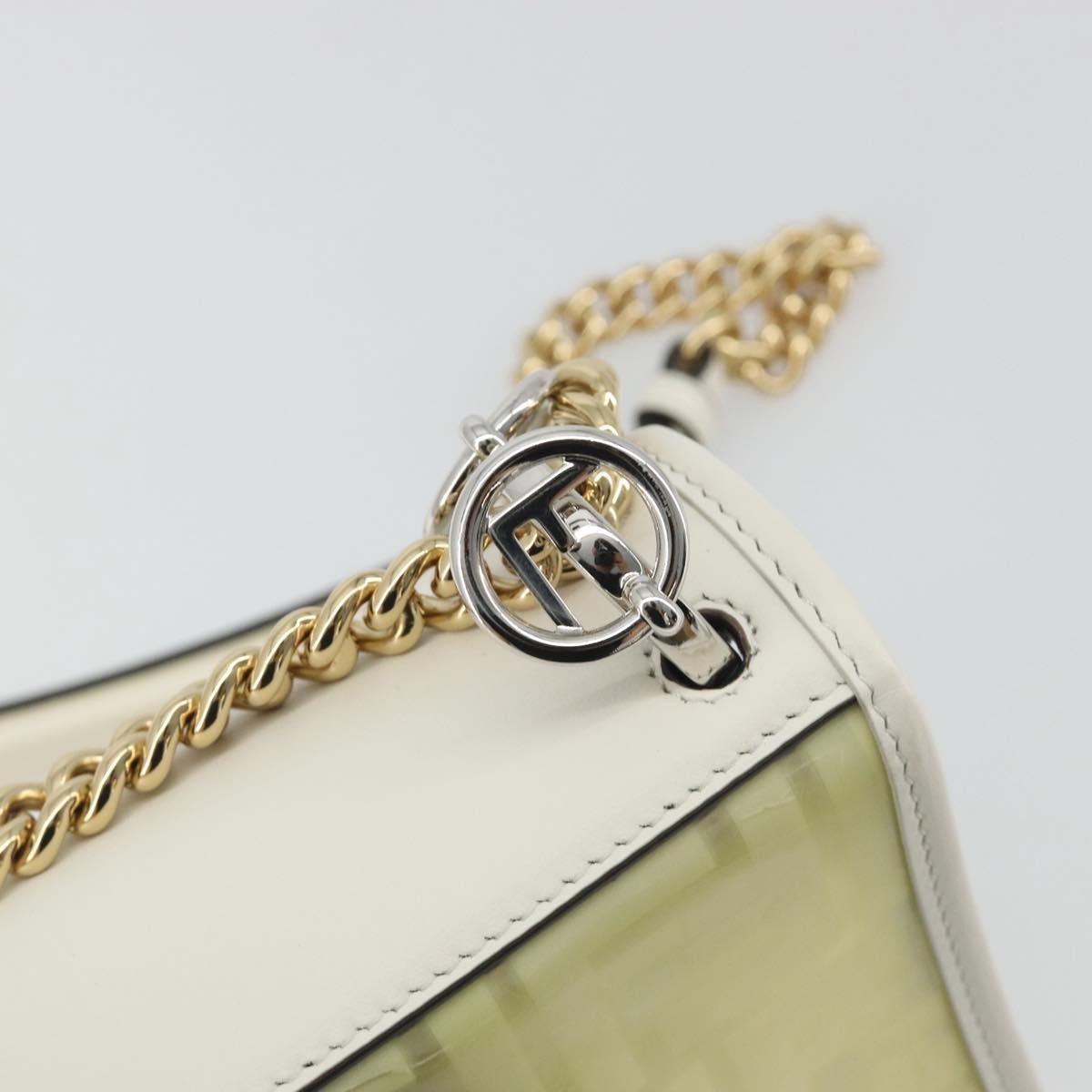 Fendi Kan I F Zucca PU, Clear, Canvas, Shoulder Bag