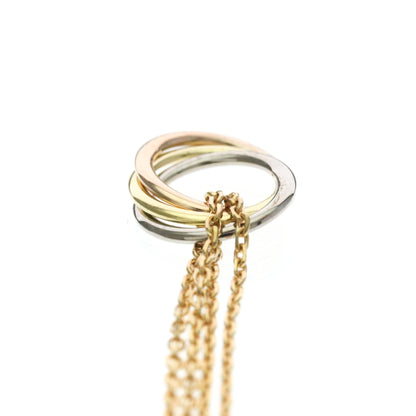 Cartier Trinity Choker 18K Tricolor Gold, Gold, Gold, Necklace