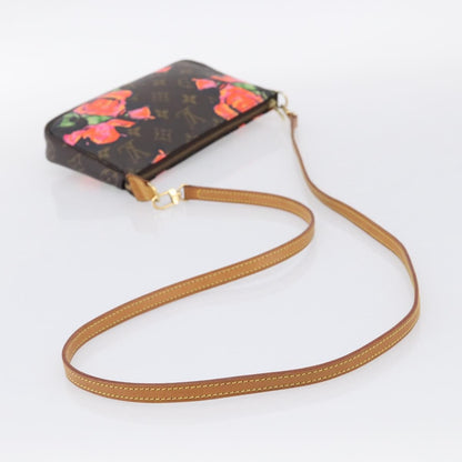 Louis Vuitton Pochette Accessoires Limited Edition Monogram Roses, Multicolour, Canvas, Clutch