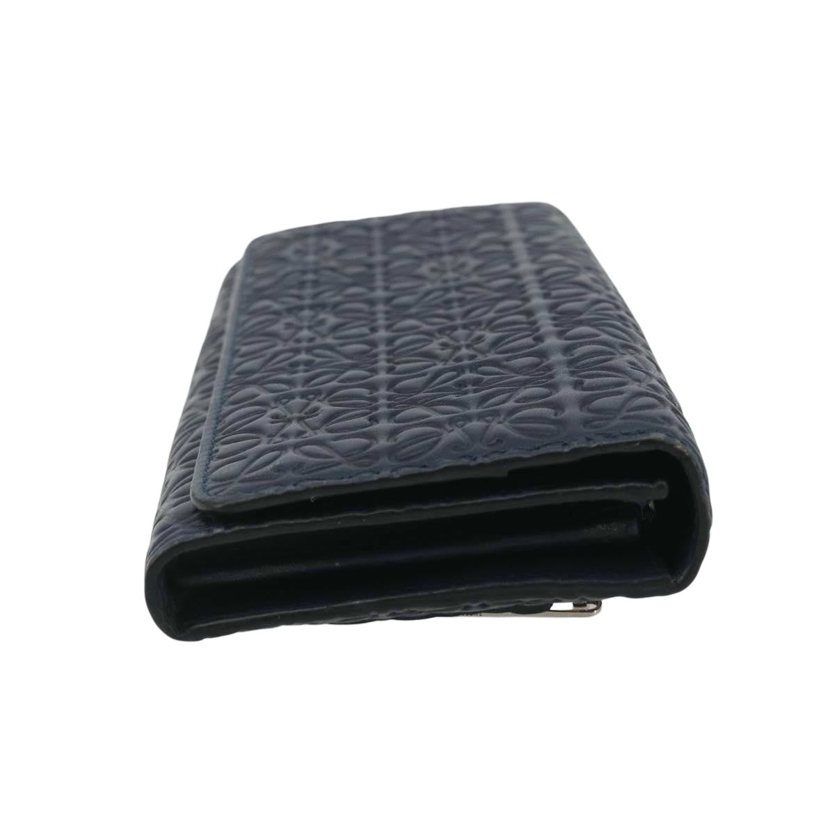 Loewe Anagram Leather, Navy, Leather, Wallet