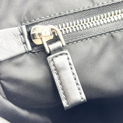 Prada Triangle Zip Sling Re-Nylon with Leather, Black, Nylon, Backpack