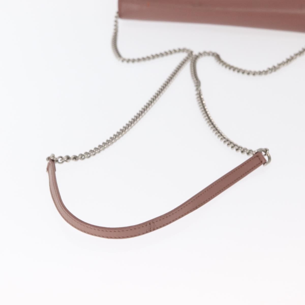 Fendi F is Fendi Wallet on Chain Leather, Pink, Leather, Shoulder Bag