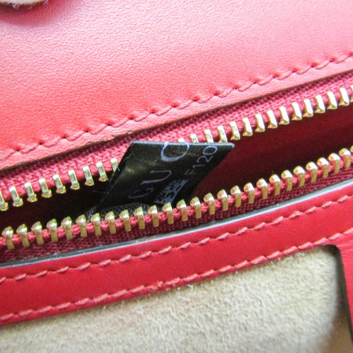 Gucci Sylvie Leather, Red, Leather, Shoulder Bag