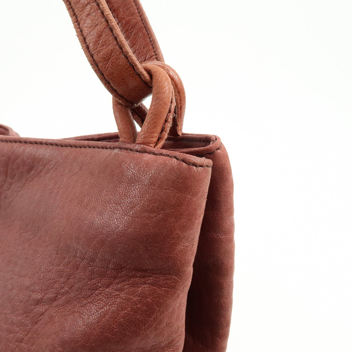 Loewe Anagram Leather, Burgundy, Leather, Tote Bag