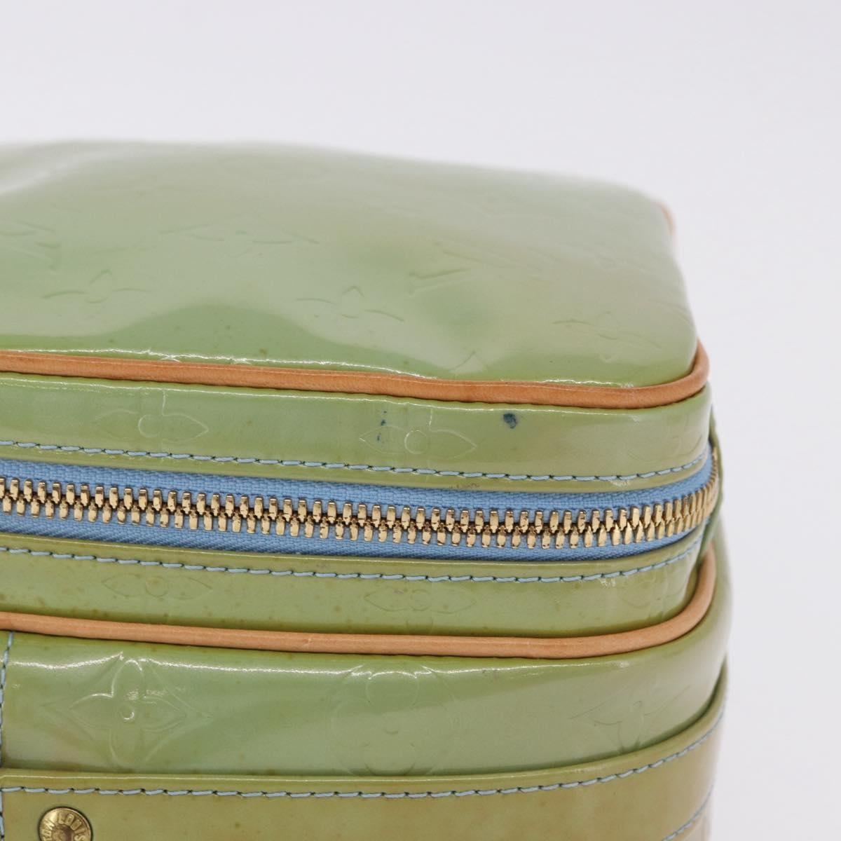 Louis Vuitton Wooster Monogram Vernis, Green, Patent Leather, Handbag