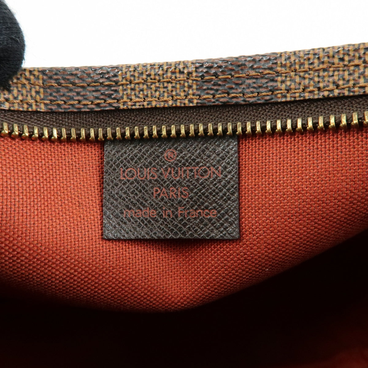 Louis Vuitton Trousse Make Up Damier, Brown, Canvas, Clutch