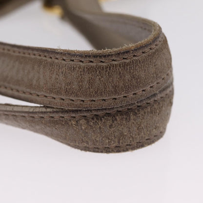 Miu Miu Madras Leather, Gray, Leather, Shoulder Bag