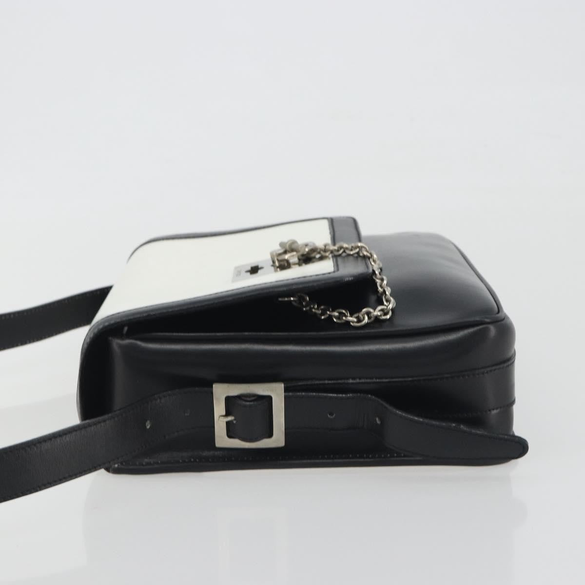 Celine Vintage Leather, White, Leather, Shoulder Bag