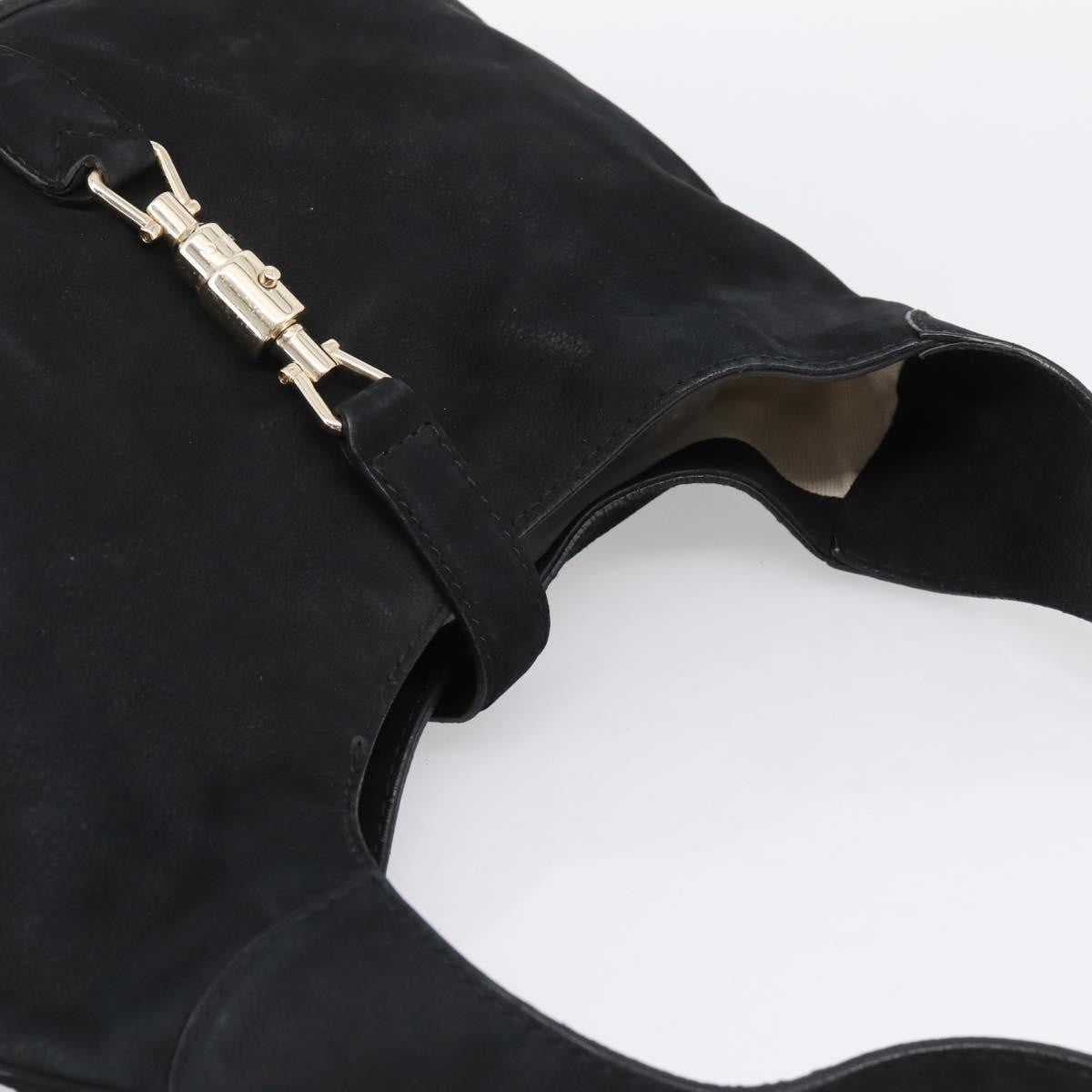Gucci Jackie O Suede, Black, Leather, Handbag