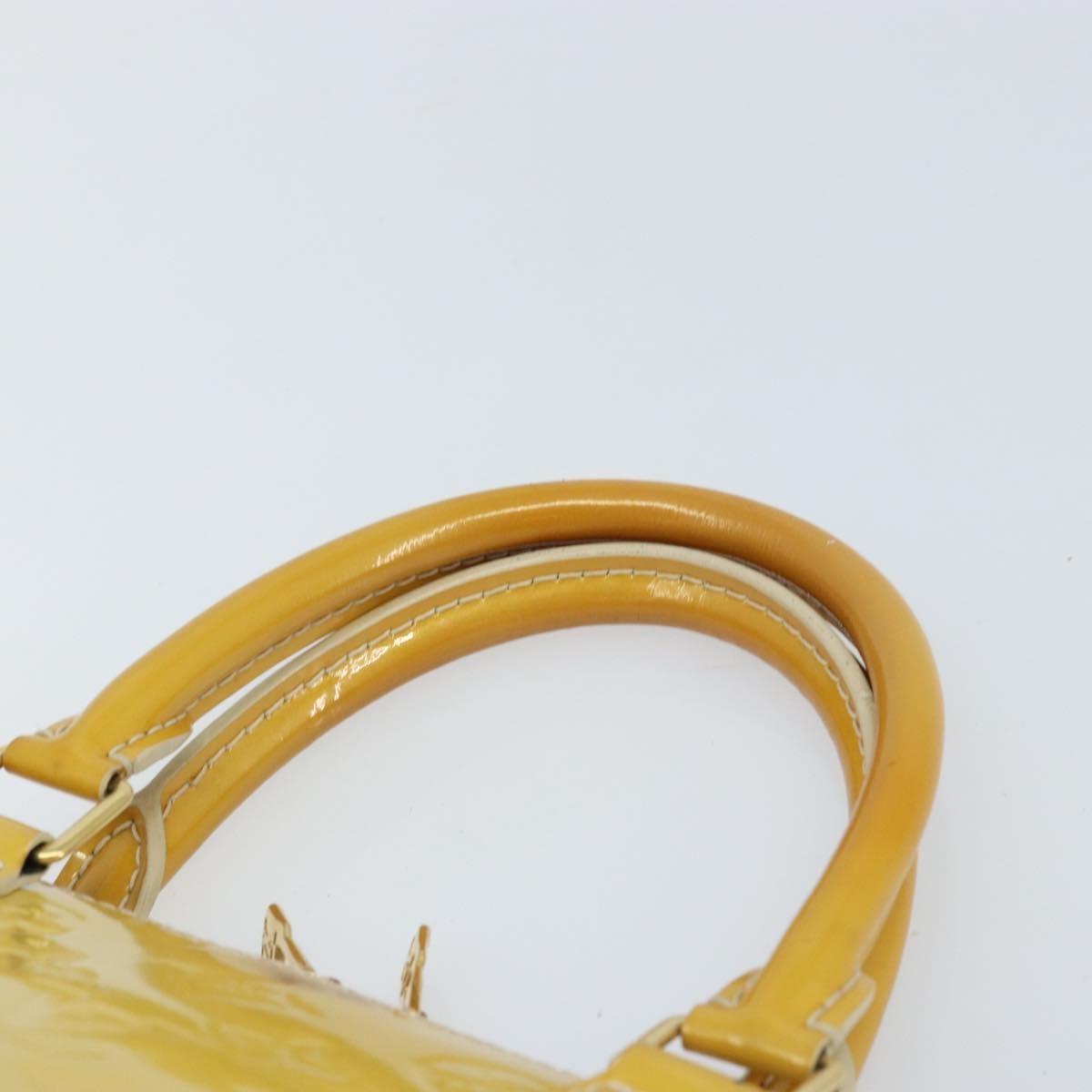 Louis Vuitton Alma Monogram Vernis, Yellow, Patent Leather, Handbag