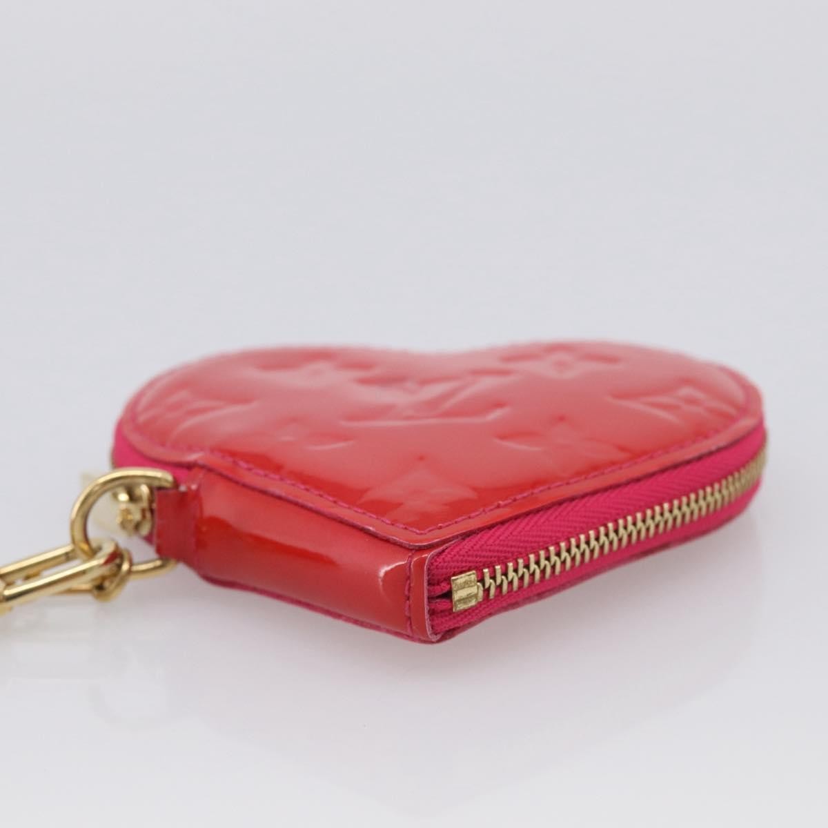Louis Vuitton Heart Coin Purse Monogram Vernis, Pink, Patent Leather, Clutch