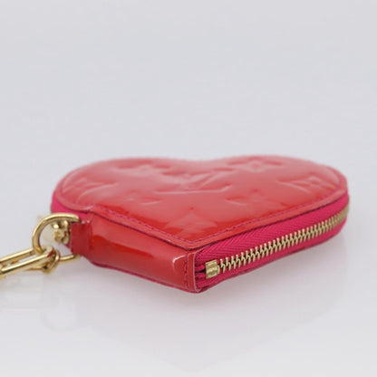 Louis Vuitton Heart Coin Purse Monogram Vernis, Pink, Patent Leather, Clutch