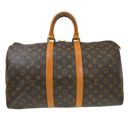 Louis Vuitton Keepall Monogram Canvas, Brown, Canvas, Travel Bag