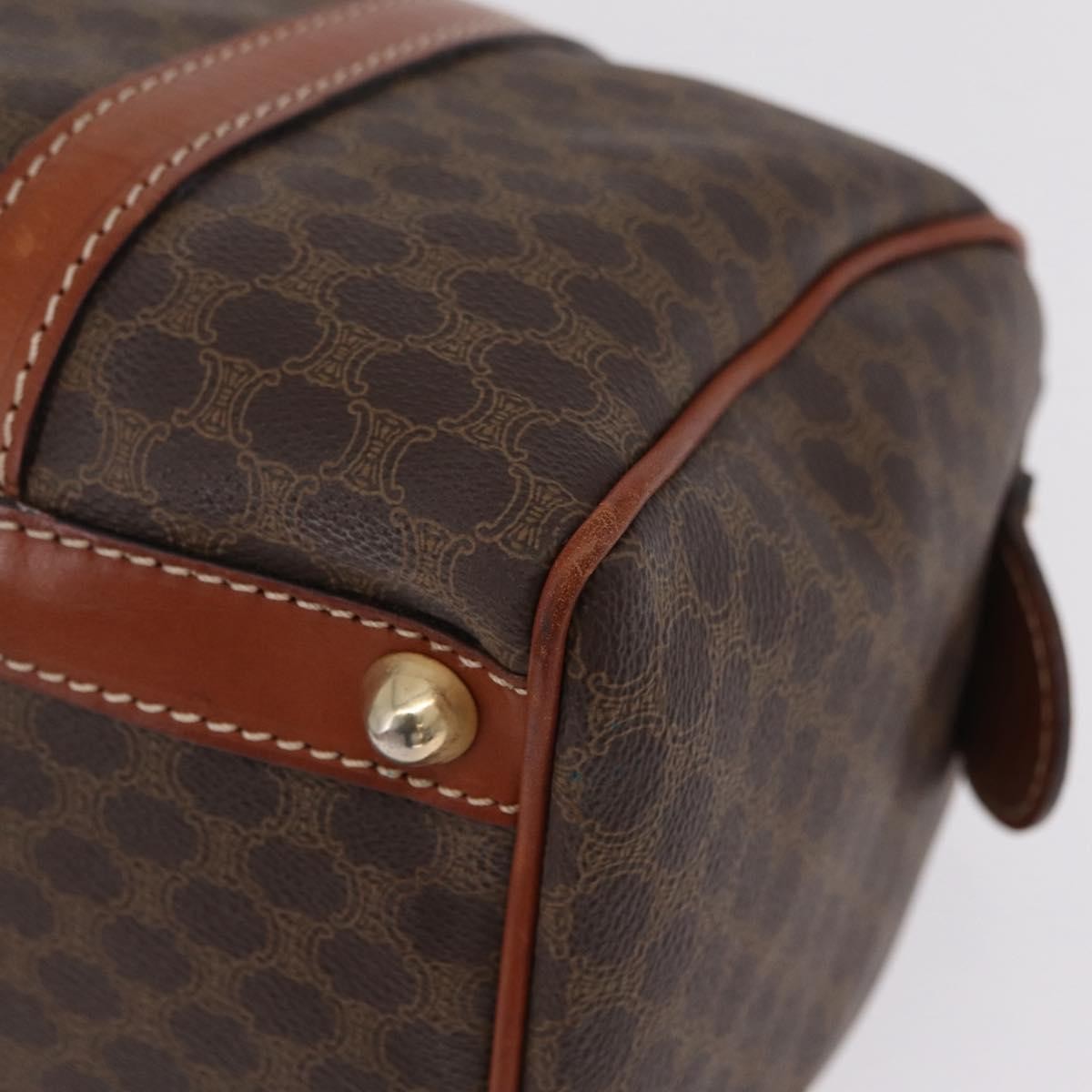 Celine Macadam Macadam with leather, Brown, Canvas, Tote Bag
